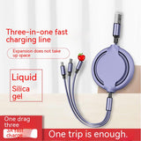 Multifunctional Liquid Silicone 3 in 1 Fast Charging Cable