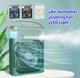 3In1 Cooling Night Light Water Mist Spray Electric Fan