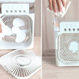 3In1 Cooling Night Light Water Mist Spray Electric Fan